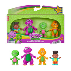 Fisher-Price Barney’s World Hey Friends 4-pack Figure Set with Barney Baby Bop, Billy & David