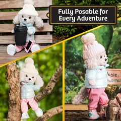 Woof & Co 15-inch Fashion Doll – Willow The Poseable Plush Poodle&nbsp;with Removable Outfit & Accessories, Children Ages 3+