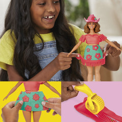 Play-Doh Barbie Florals and Fringe Set, Make Doll Clothes, Girls & Boys 5 and up
