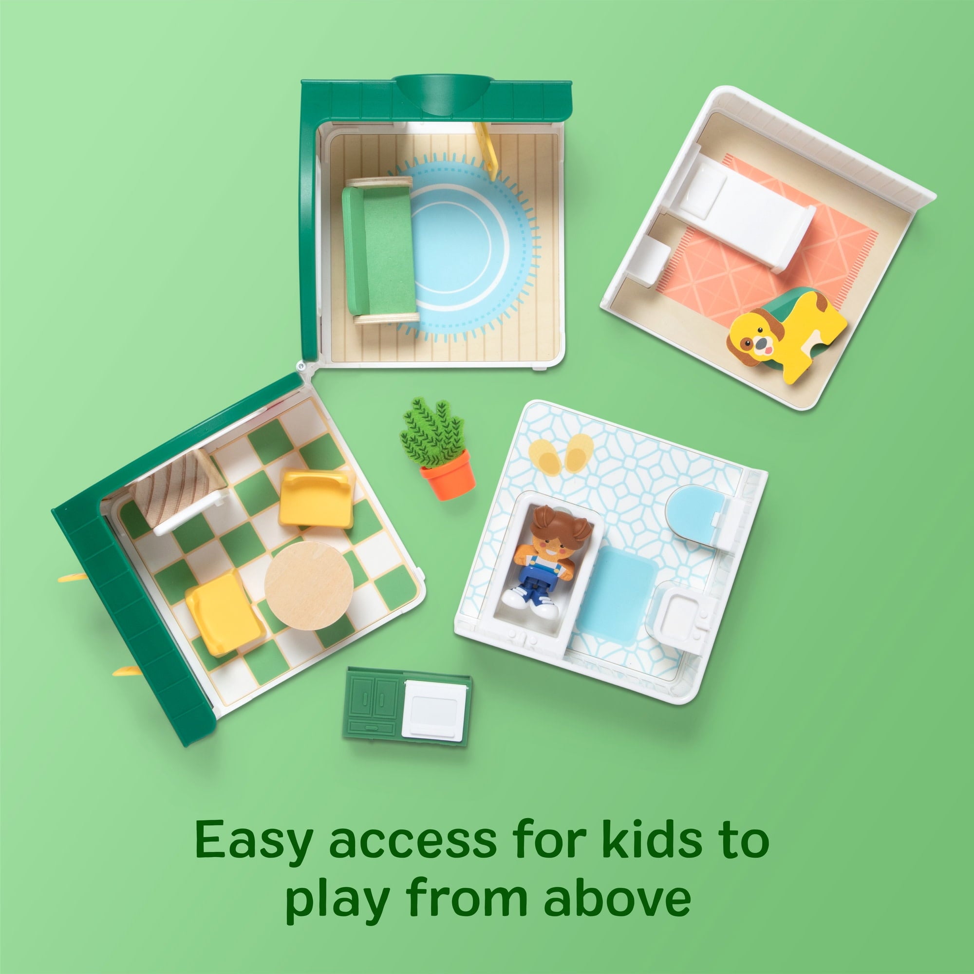 Melissa & Doug Cheery Lane Modular Dollhouse Play Set, Ages 2+