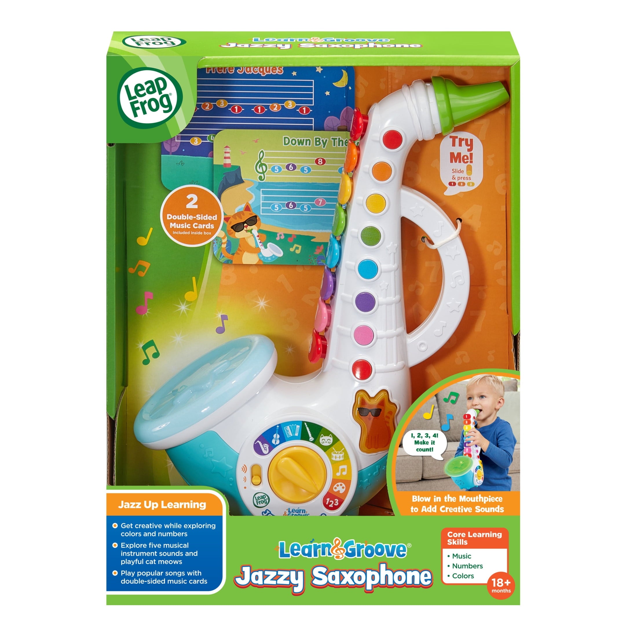 LeapFrog Learn & Groove Jazzy Saxophone with Accessories, Baby and Toddler Toys