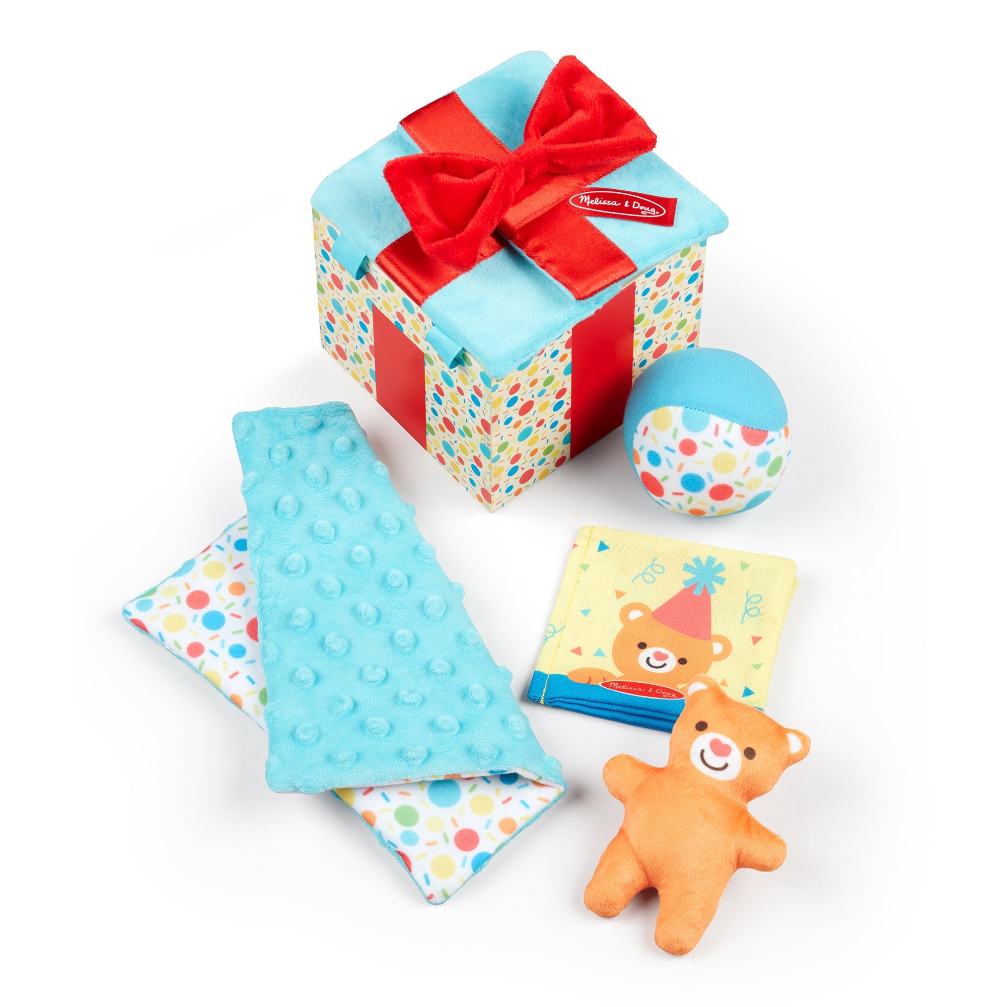Melissa & Doug Wooden Surprise Gift Box Baby Sensory Toy