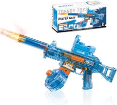 Electric Water Blaster with LED Light – Transparent Rechargeable Water Gun