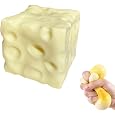 2.96-Inch Light Yellow Cheese Squishy Slow Rising TPR Sensory Fidget Toy