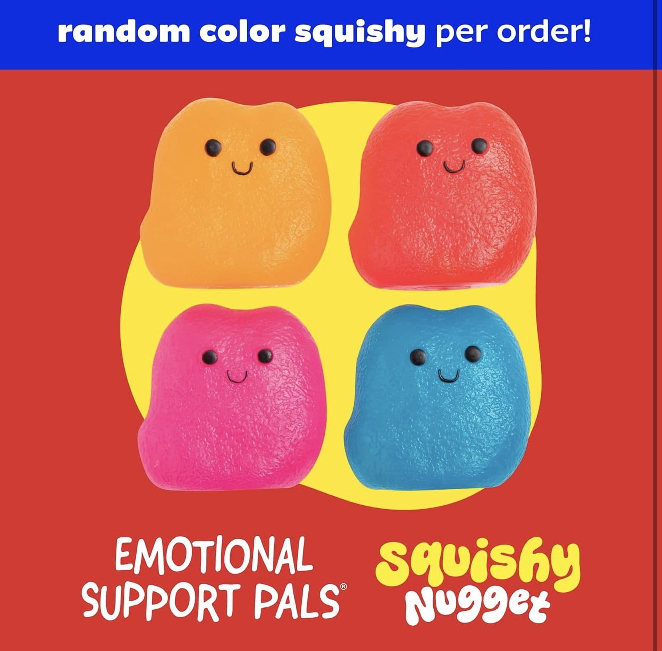 Emotional Support stress relief Pals Squishy Nugget massage balls 1 Count, 2.5 inch
