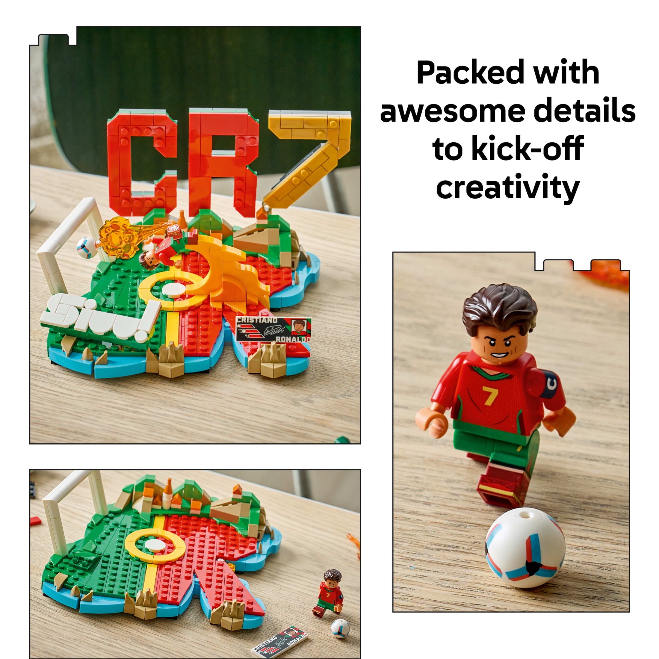 LEGO Editions Cristiano Ronaldo – Soccer Highlights - Building Set for Boys & Girls, Ages 10+ - Fathers Day Gift - Kids Bedroom or Shelf Decor W/ Plaque - 43012