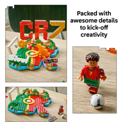 LEGO Editions Cristiano Ronaldo – Soccer Highlights - Building Set for Boys & Girls, Ages 10+ - Fathers Day Gift - Kids Bedroom or Shelf Decor W/ Plaque - 43012