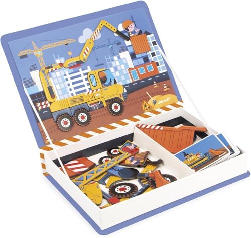 Janod Construction Magneti'Book Magnetic Educational Game – 50 Magnets