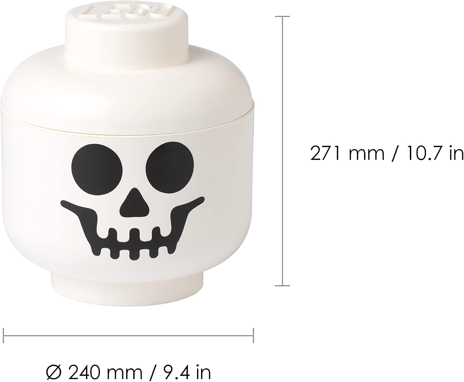 LEGO Large Skeleton Storage Head 5005634 Stackable Storage Box