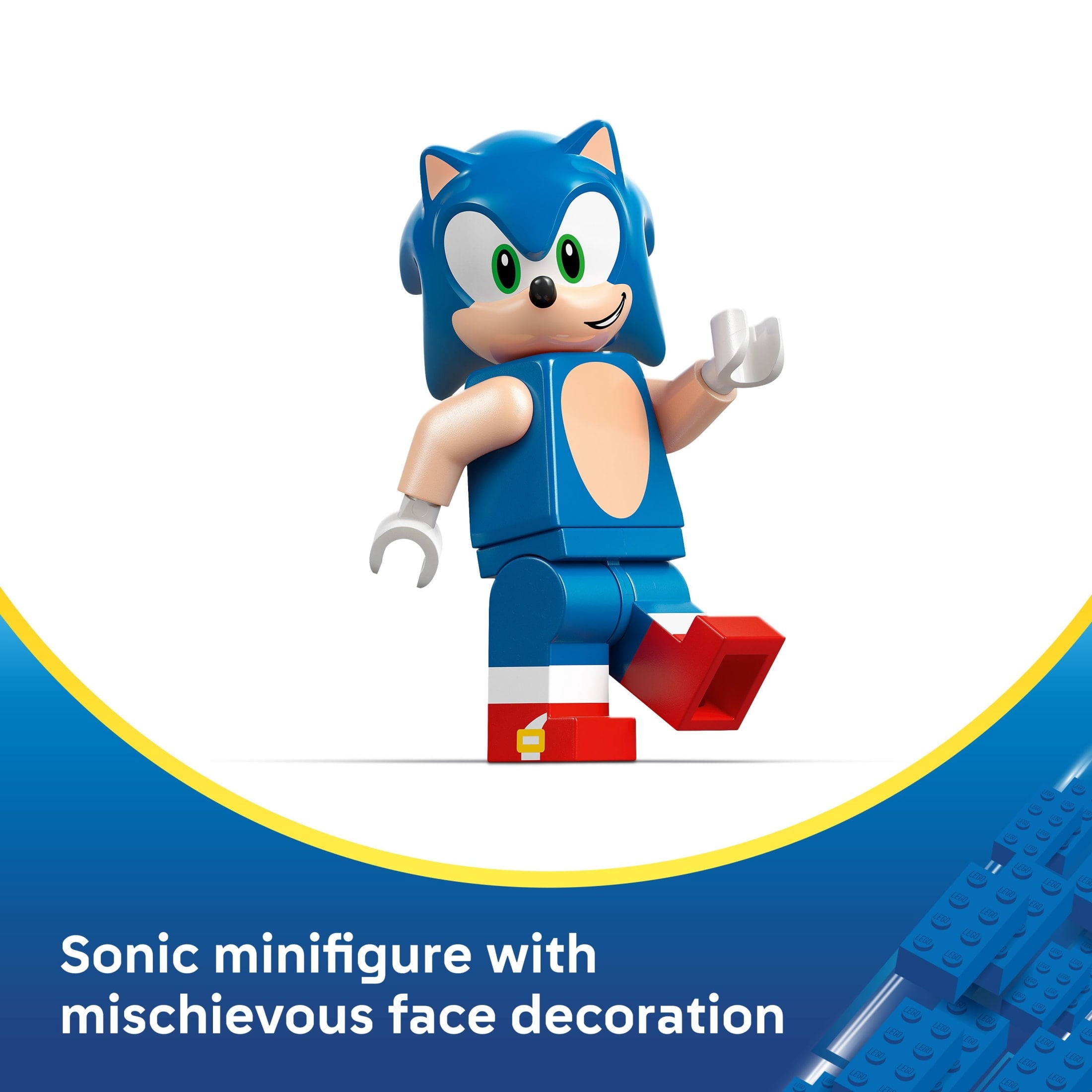 LEGO Sonic the Hedgehog Sonic: Speedster Lightning Race Car Toy for Boys & Girls - Toy Building Set W/Sonic Minifigure for Kids & Gamers, Ages 7+ - Gift Idea for Birthdays - 77117