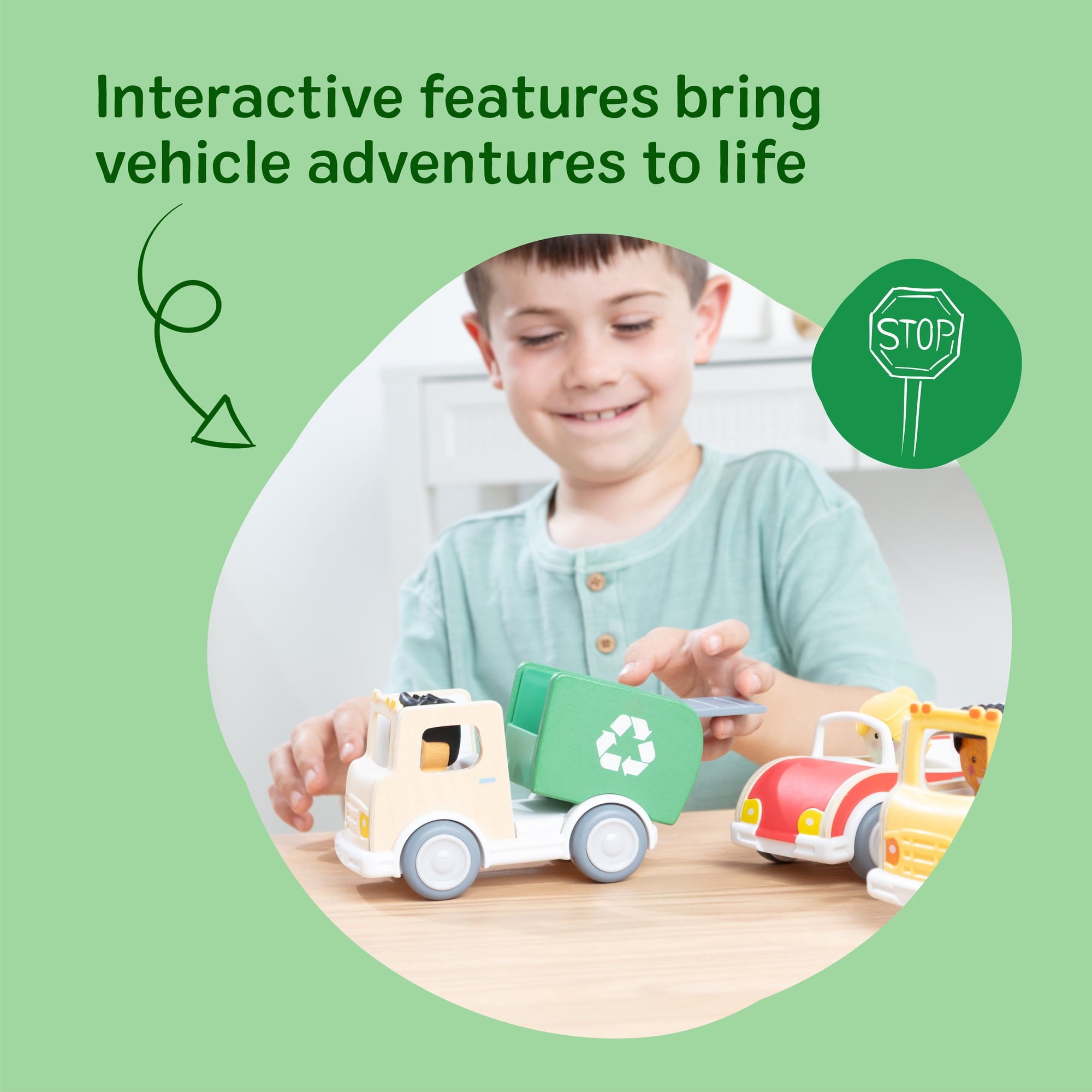 Melissa & Doug Cheery Lane Vehicles Set with 3 Figures, Ages 2+