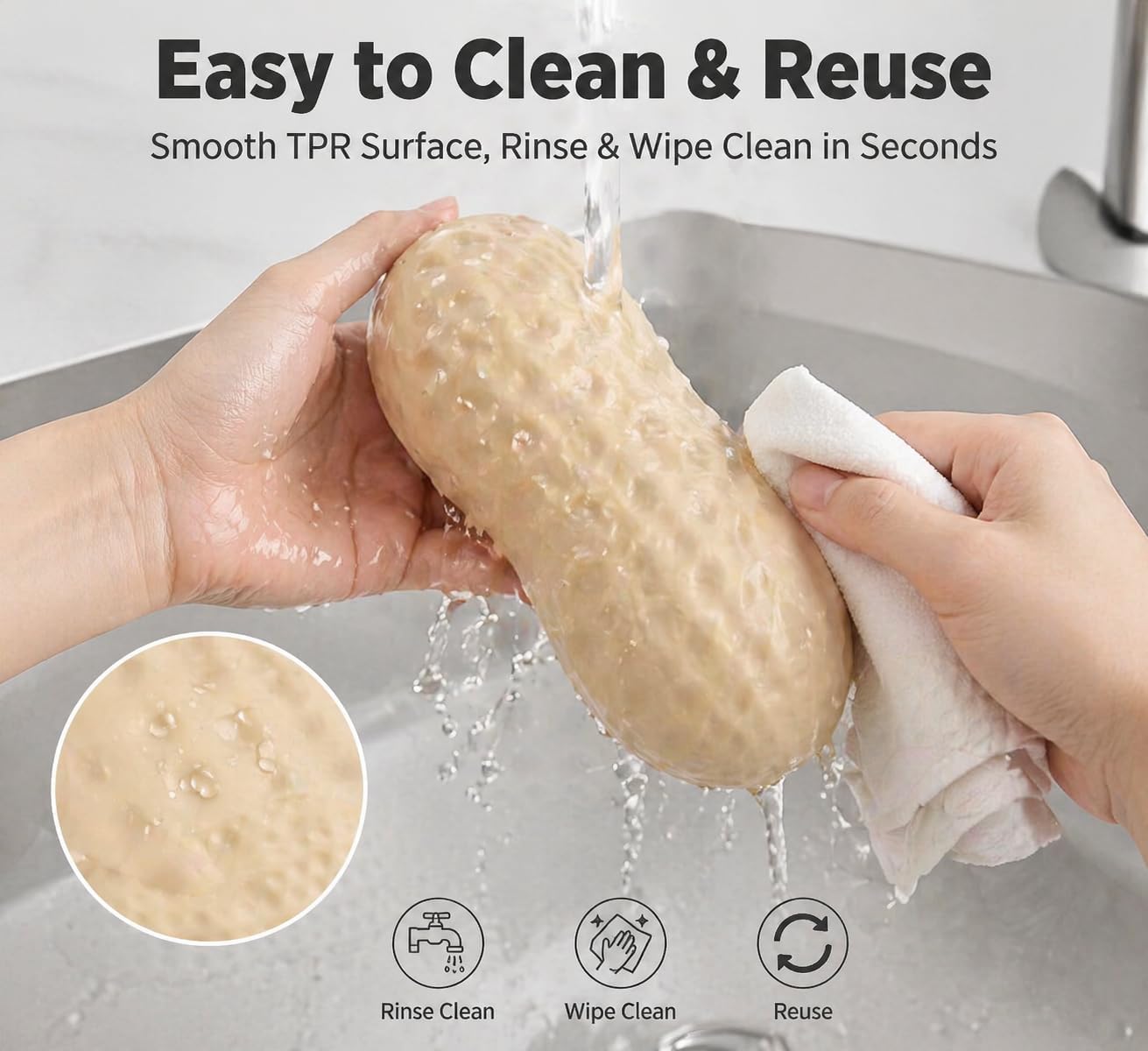 Giant Peanut Squishy Slow Rising Sensory Fidget Toy