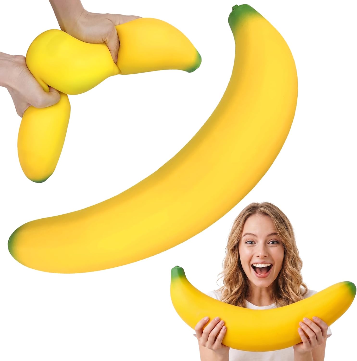 18-Inch Jumbo Banana Squishy Slow Rising Sensory Fidget Toy