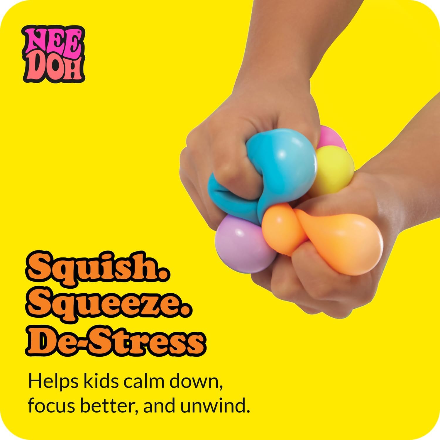 Schylling NeeDoh Rainboh Teenie Sensory Toy 6 Pack
