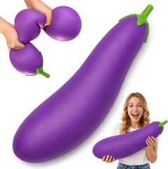 Jumbo Eggplant Squishy Slow Rising Sensory Fidget Toy