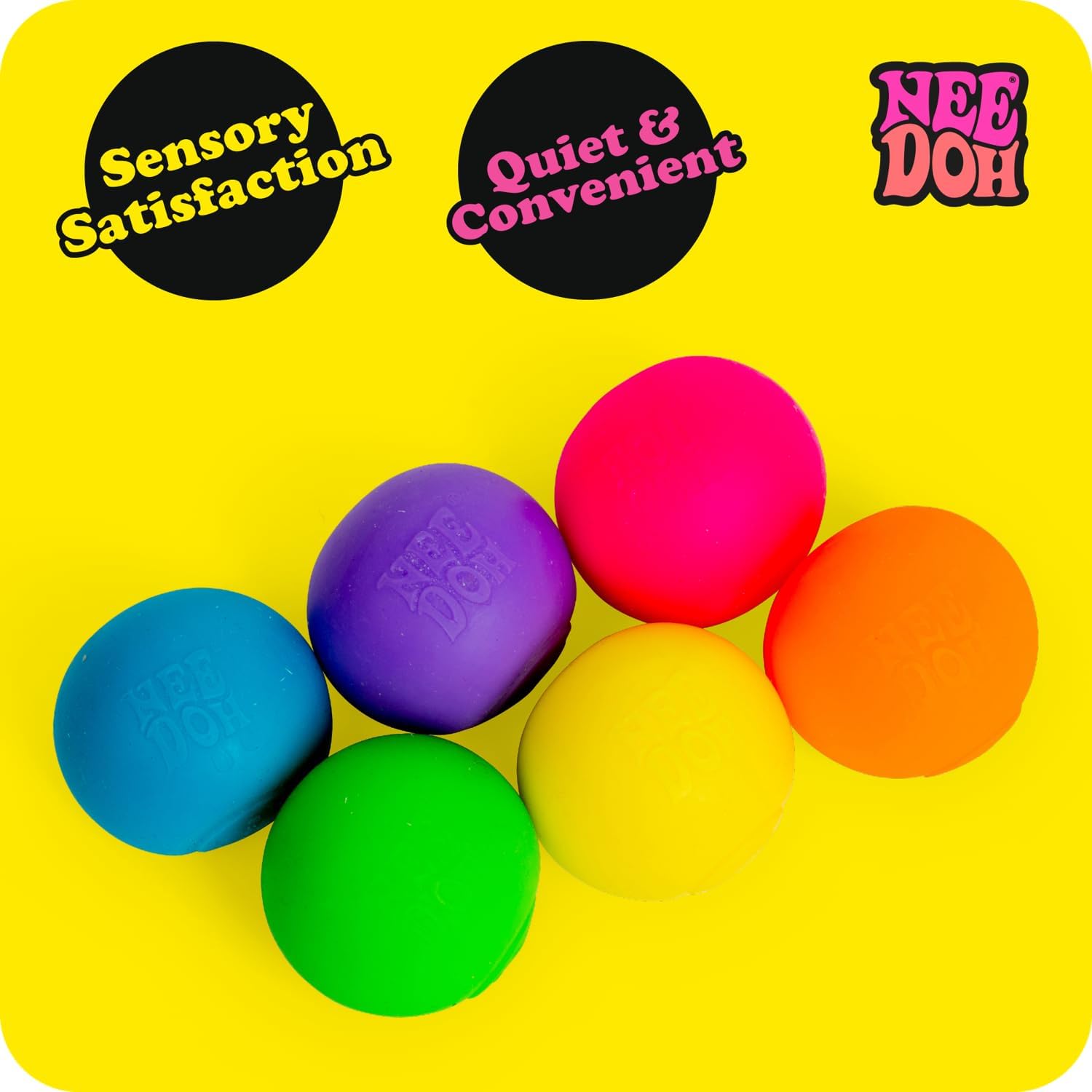 Schylling NeeDoh Rainboh Teenie Sensory Toy 6 Pack