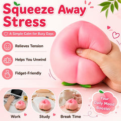 Jumbo Peach Squishy Sensory Fidget Toy