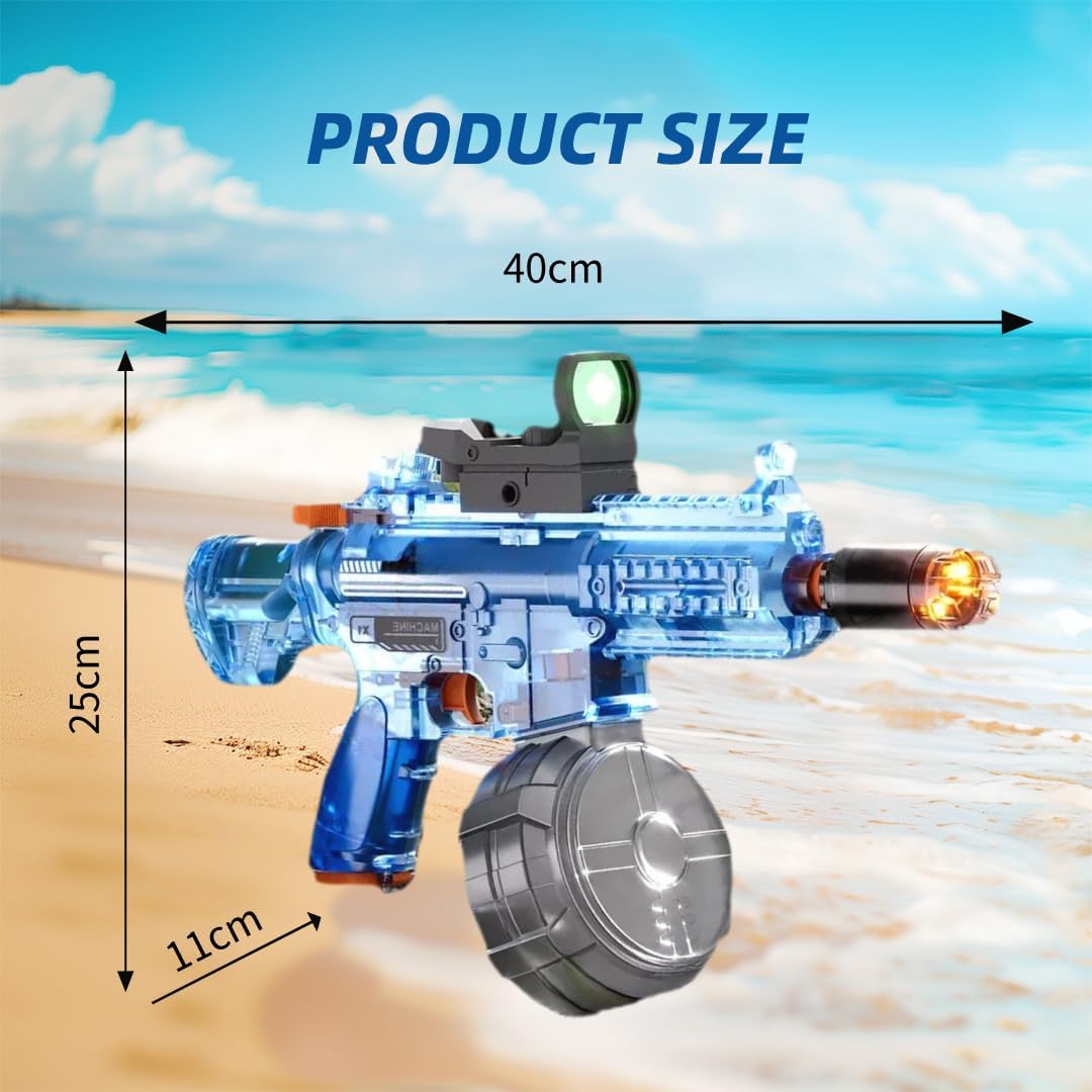 Electric Water Gun 33 Foot Range Blue Green Outdoor Water Toy
