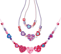 Melissa & Doug Created by Me Heart Beads Wooden Jewelry Making Kit