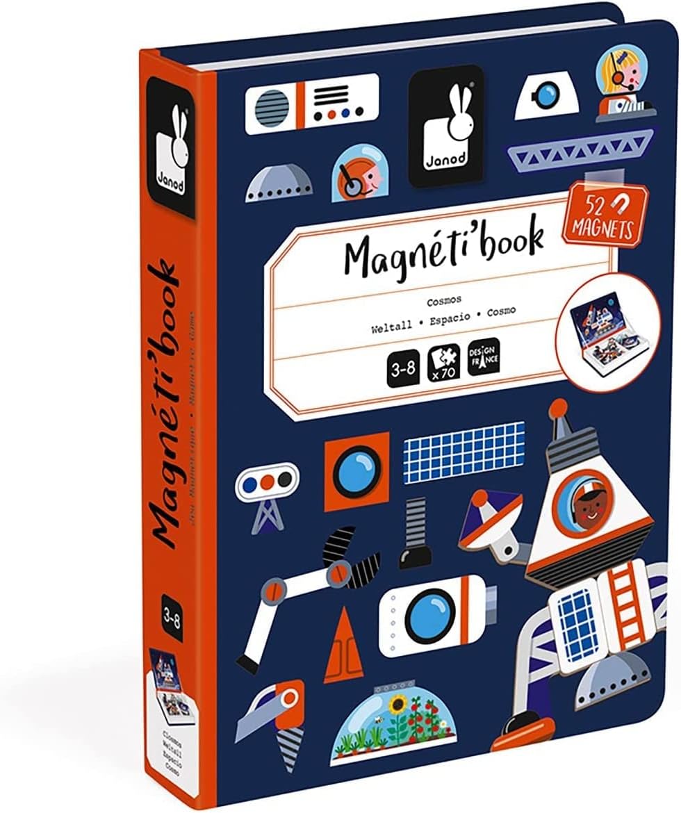 Janod Cosmos Magneti'Book Magnetic Space Educational Game – 52 Magnets
