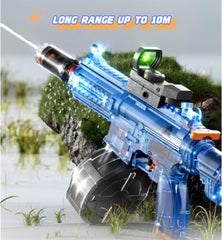 Electric Water Gun 33 Foot Range Blue Green Outdoor Water Toy