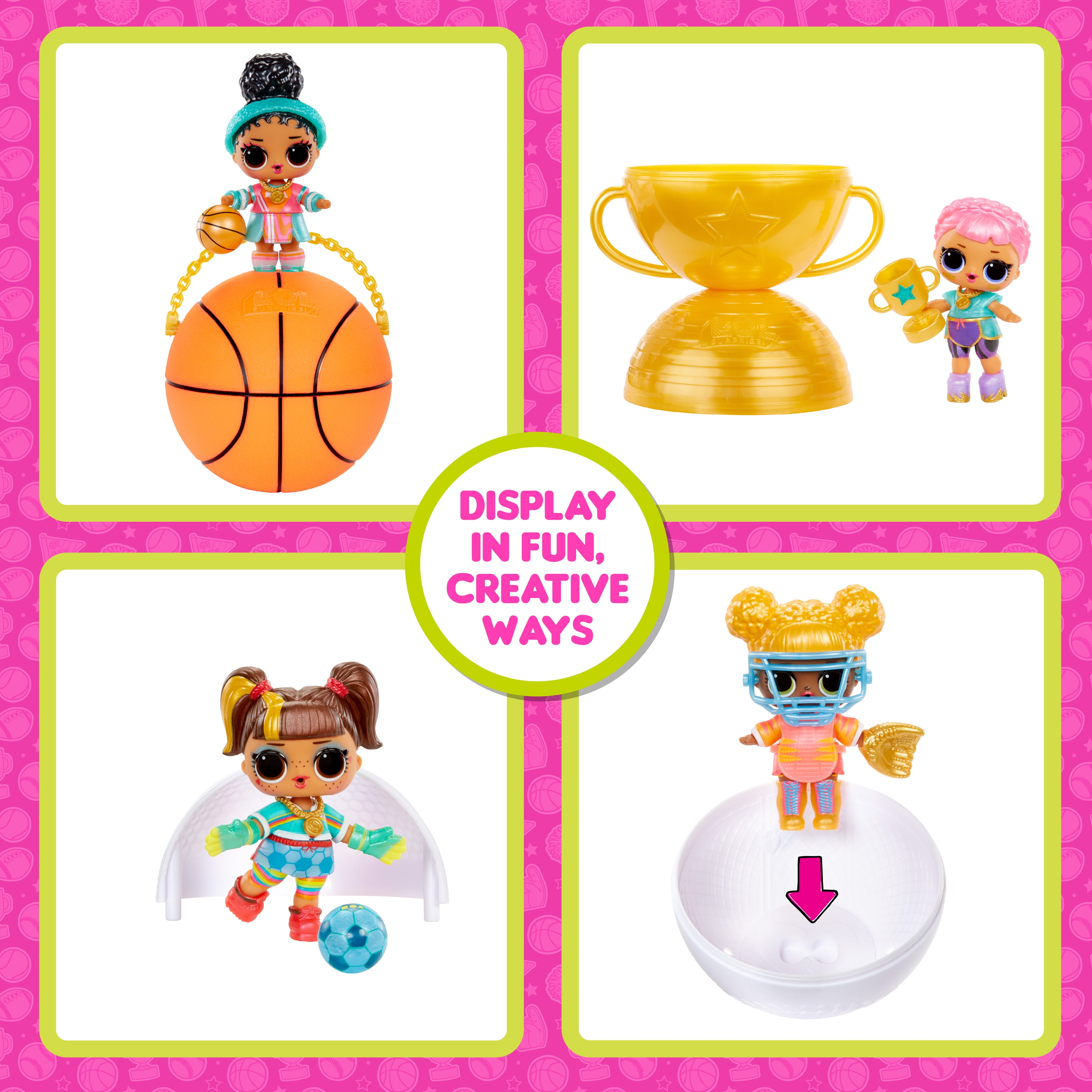 LOL Surprise All Star Sports Vault Collection Tots with Sports-Themed Collectible Doll and 8 Surprises to Unbox Including Matching Accessories – Great Gift for Kids Ages 4+
