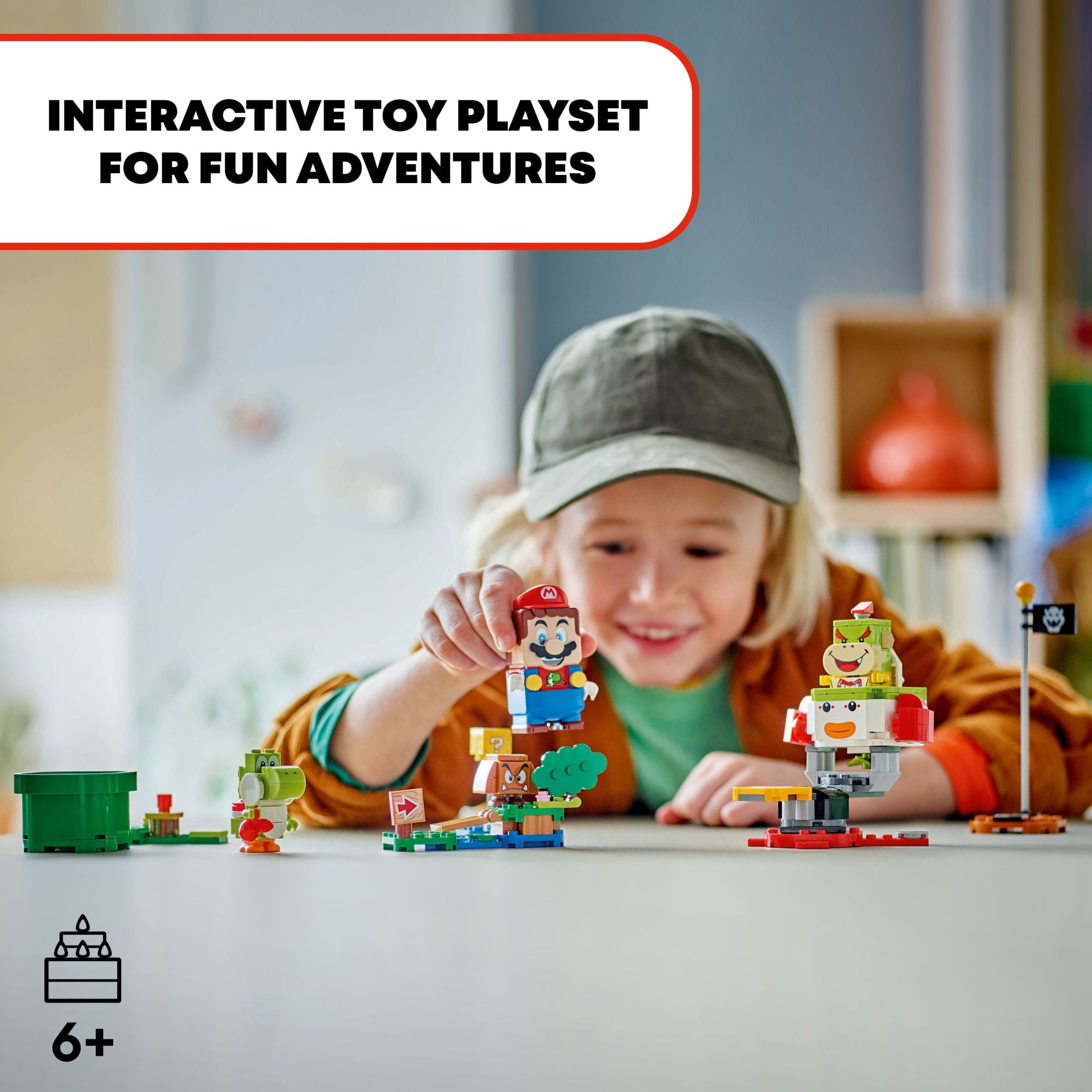 LEGO Super Mario Adventures with Interactive LEGO Mario, Vehicle Mario Playset, Yoshi and Nintendo Toy, 71439
