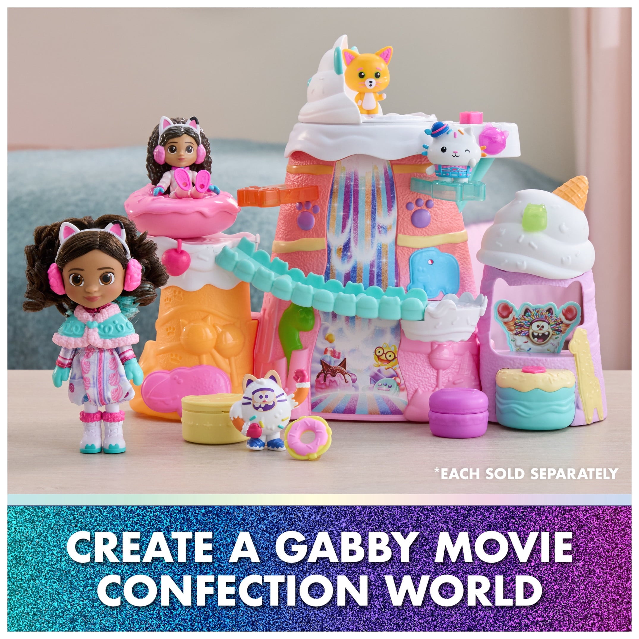 Gabby's Dollhouse: The Movie, Sweetest Treat Gabby Doll, Confection-Themed Snow Gear & Accessories,