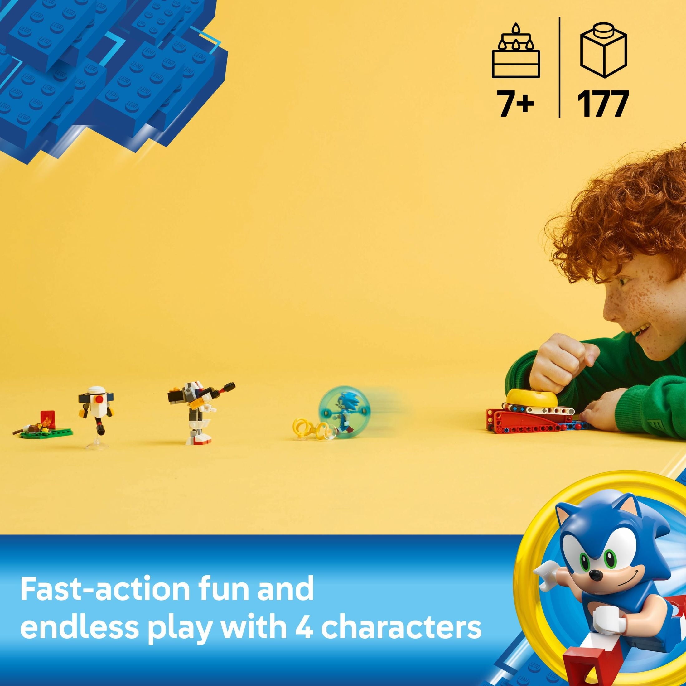 LEGO Sonic the Hedgehog: Sonic's Campfire Clash - Building Toy for Kids, Boys and Girls, Ages 7+ - Pretend Play Set with Speed Sphere Launcher - 4 Sonic Characters - Gift Idea for Birthdays - 77001