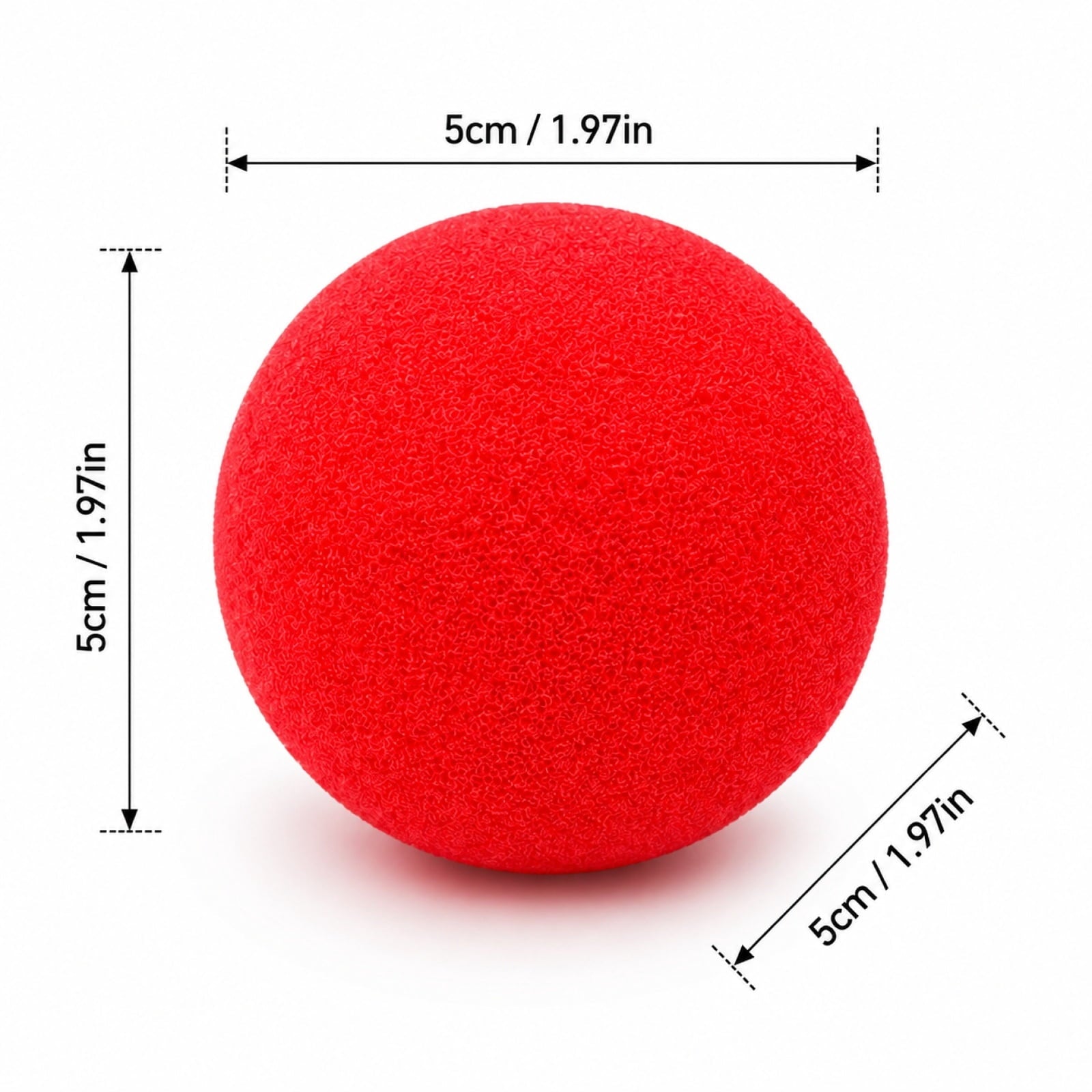 XHKUYI Halloween Red Sponge Clown Noses 2 inch, Soft Foam Clown Nose Halloween Party Accessory, Novelty Circus Prop for Adults Carnival Masquerade Stage Performance Theme Party Dress Up