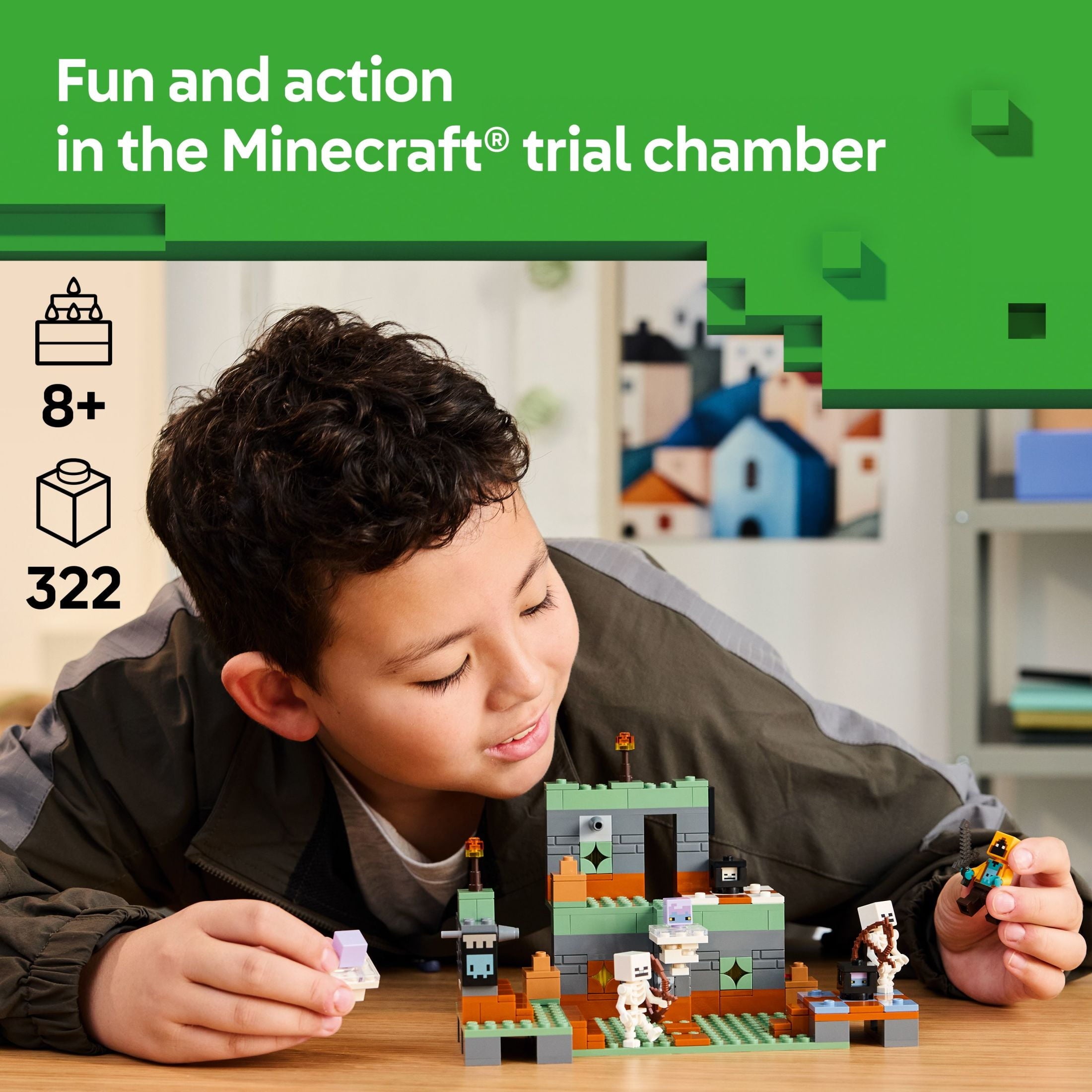 LEGO Minecraft The Trial Chamber Building Toy - Gamer Playset for Kids, Girls and Boys, Ages 8+ - Includes Shadow Hoodie Minifigure for Pretend Play - Birthday Gift Idea - 21271