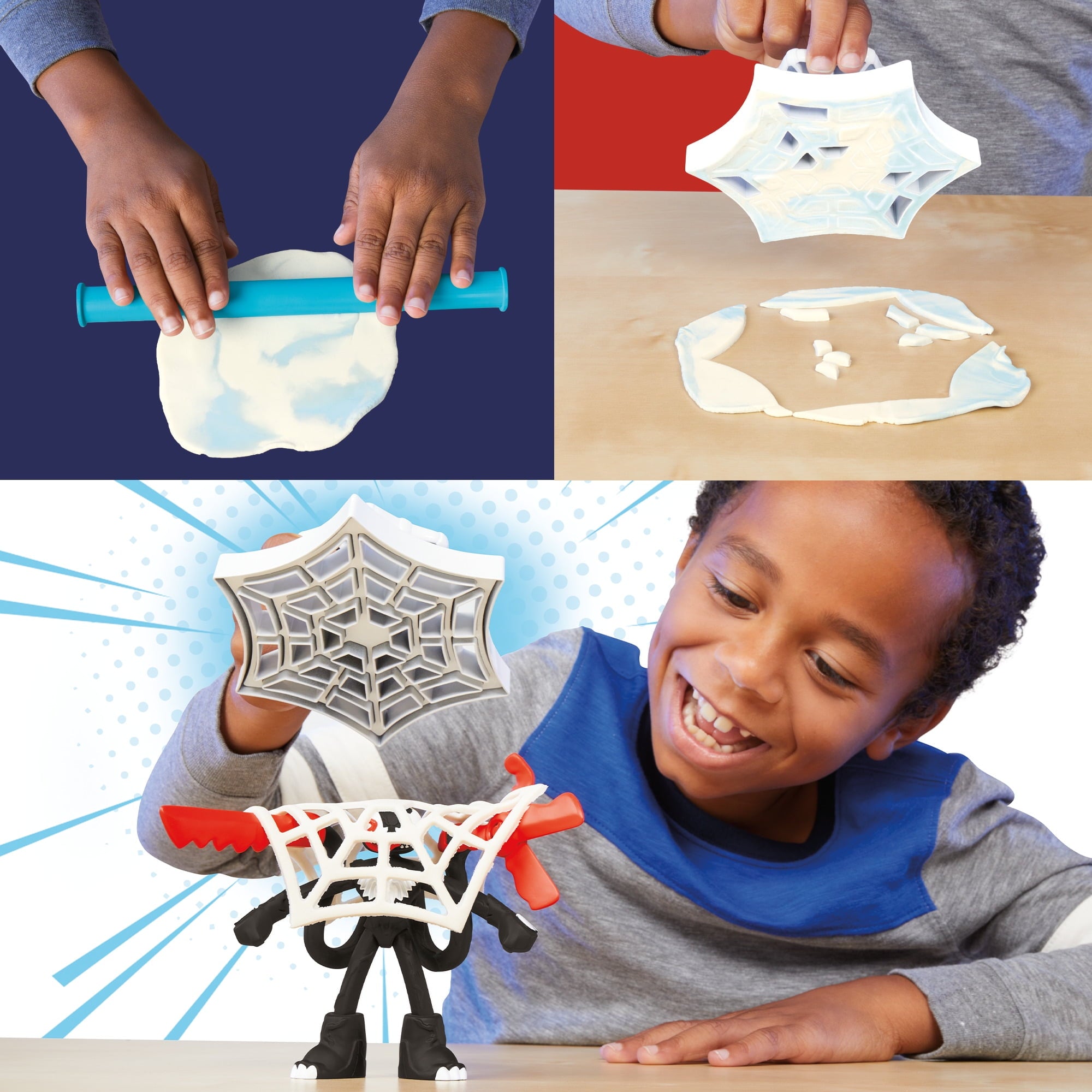Play-Doh Marvel Spider-Man Launch & Slice Play Doughs Playset, Multicolor, 5 oz, Ages 4+