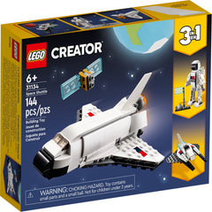 LEGO Creator 3 in 1 Space Shuttle Building Toy for Kids, Creative Gift Idea for Boys and Girls Ages 6 and Up, Build and Rebuild this Space Shuttle Toy into an Astronaut Figure or a Spaceship, 31134