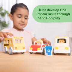 Melissa & Doug Cheery Lane Vehicles Set with 3 Figures, Ages 2+
