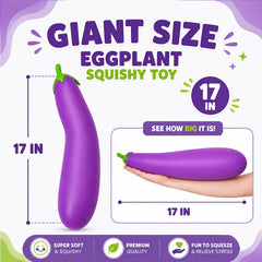 Jumbo Eggplant Squishy Slow Rising Sensory Fidget Toy