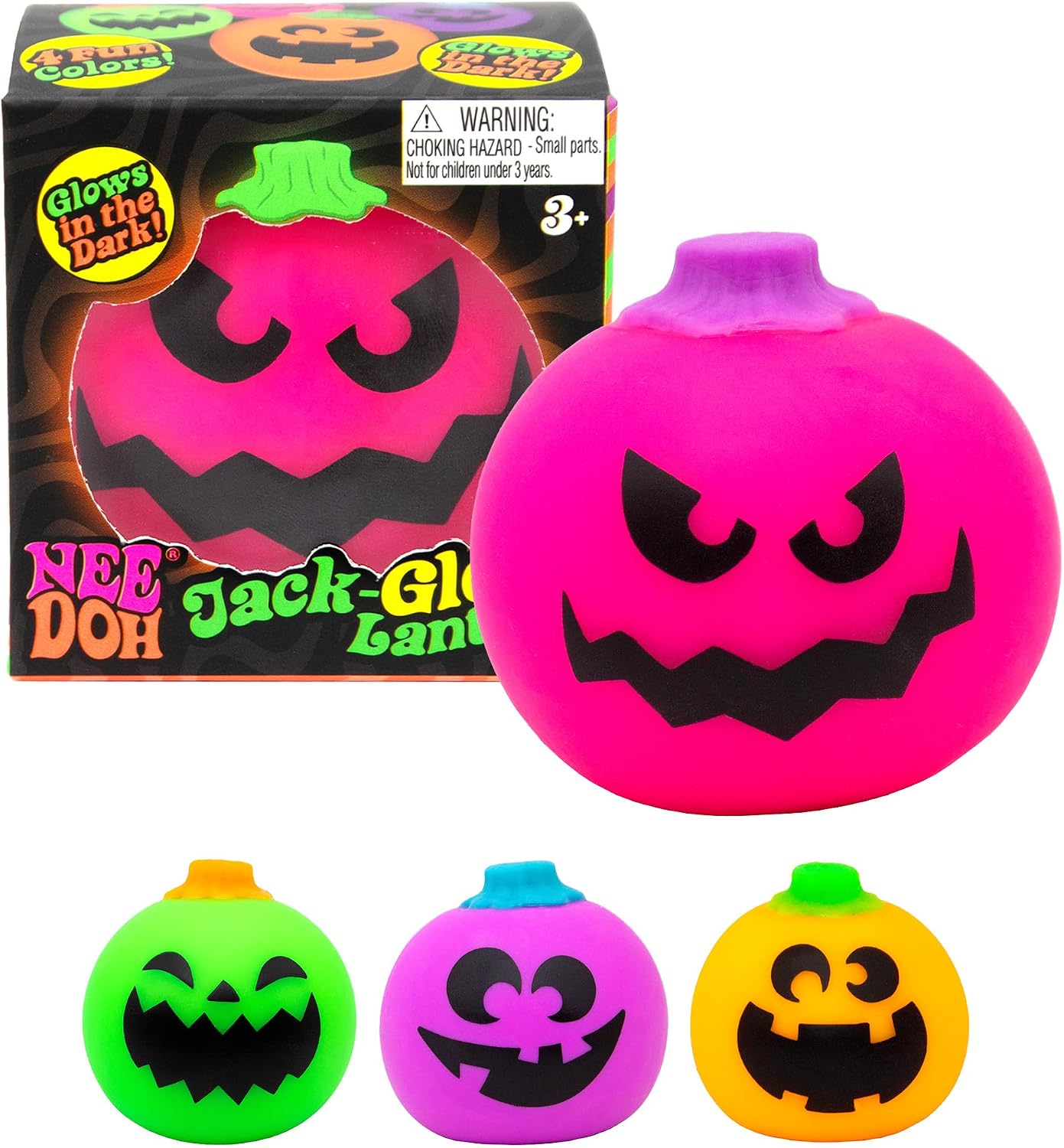 Schylling NeeDoh Jack-Glow-Lantern Glow in the Dark Squishy