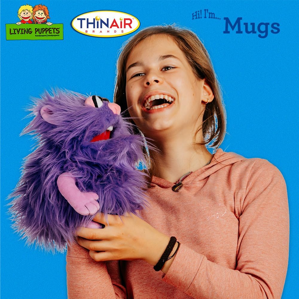 Living Puppets Mugs 12-Inch Purple Friendly Monster Hand Puppet