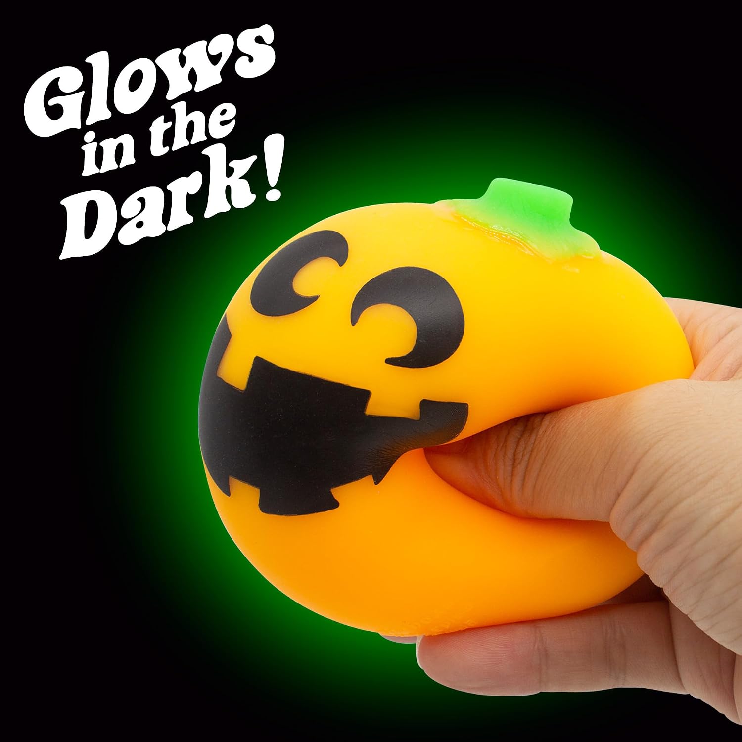 Schylling NeeDoh Jack-Glow-Lantern Glow in the Dark Squishy