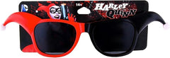DC Comics Harley Quinn red and black jester costume sunglasses