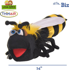 Biz Bumble Bee Hand Puppet 14 Inches Plush Bee Puppet for Kids