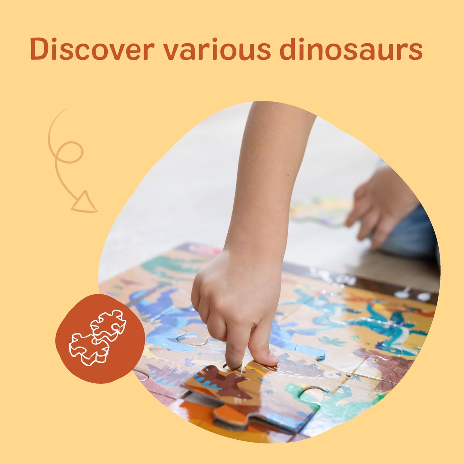 Melissa & Doug Land of Dinosaurs 48 Piece Jumbo Floor Puzzle