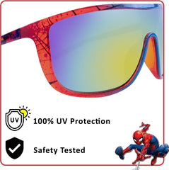 Marvel Spider Man kids black and red sports wrap sunglasses