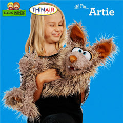 THiN AiR Brands Living Puppets Artie 27 Inch Brown Coyote Hand Puppet