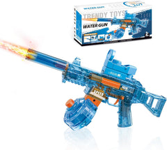 Electric Water Blaster with LED Light – Transparent Rechargeable Water Gun