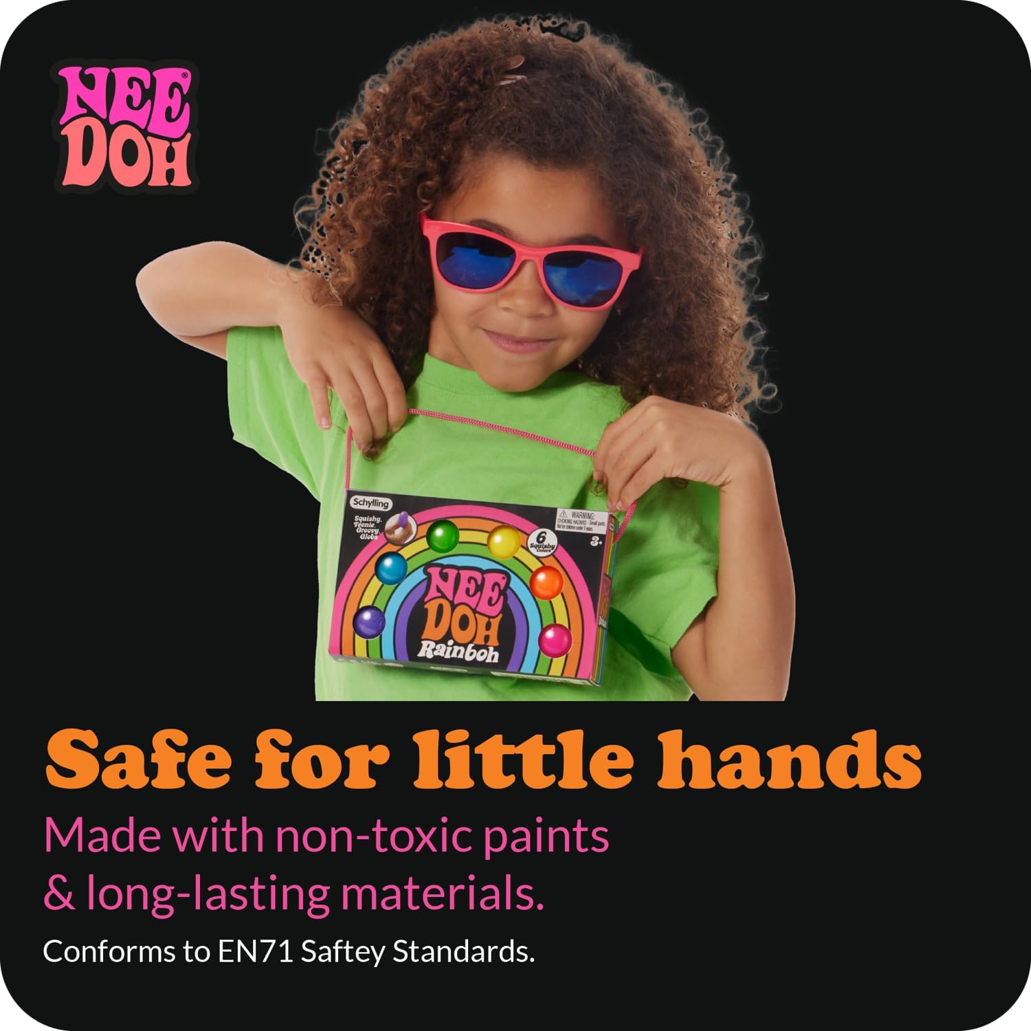 Schylling NeeDoh Rainboh Teenie Sensory Toy 6 Pack