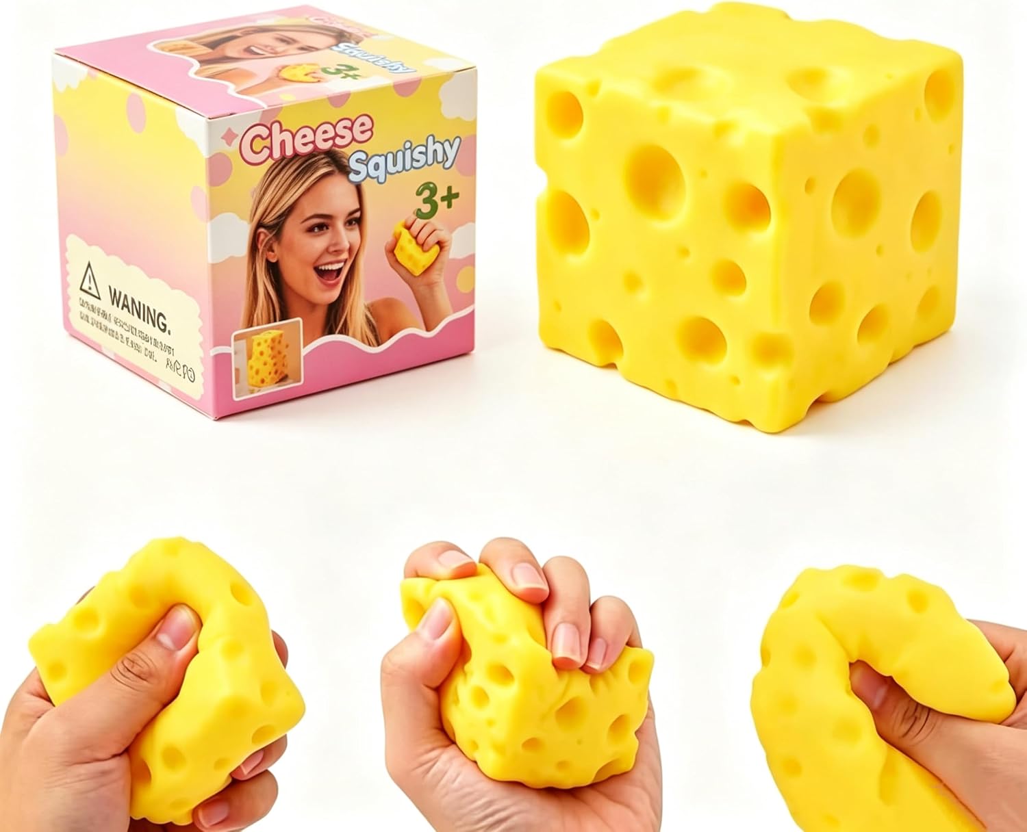 Cheese Squishy Stress Relief Squeeze Fidget Sensory Toys