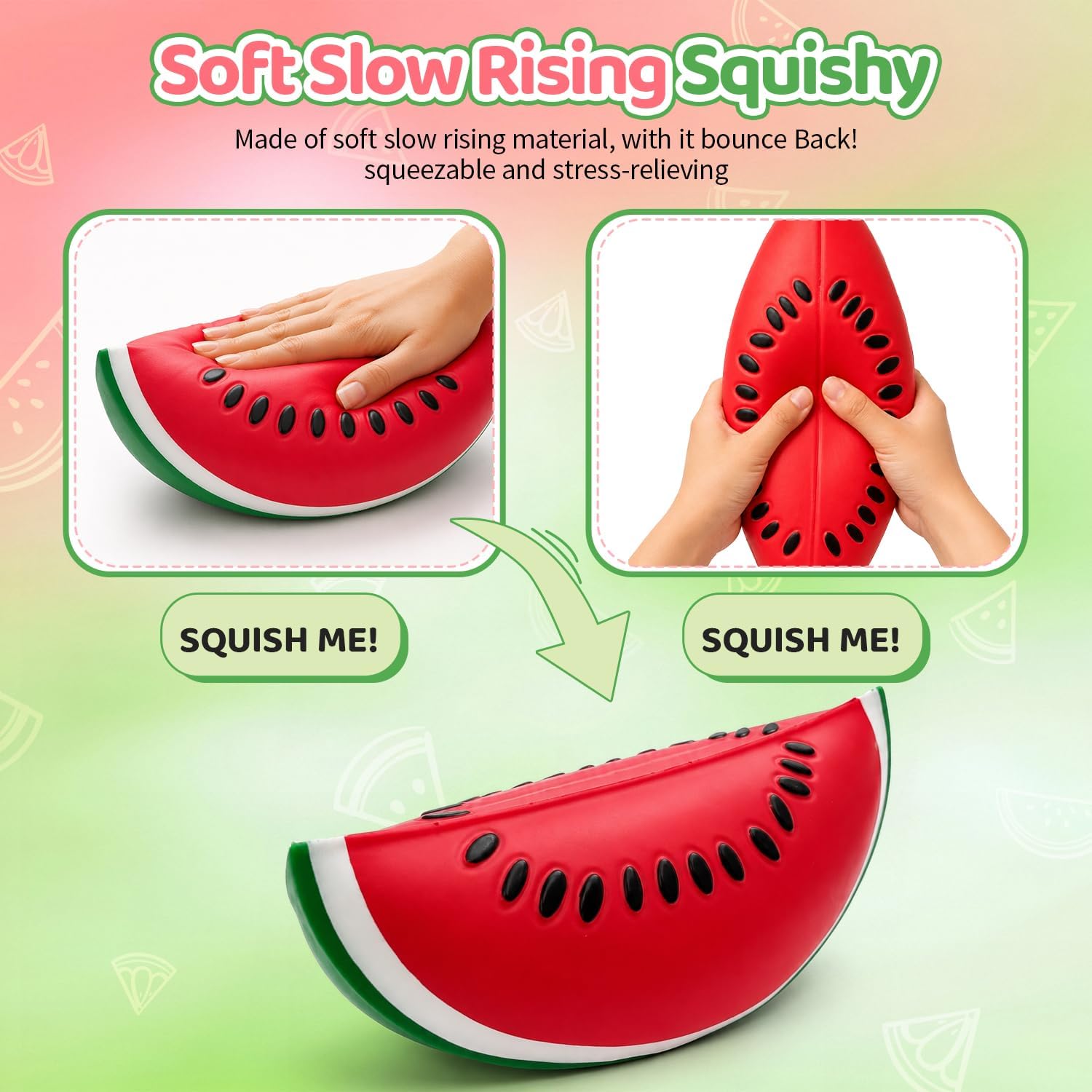 Giant Watermelon Squishy Slow Rising Realistic Sensory Fidget Toy