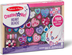 Melissa & Doug Created by Me Heart Beads Wooden Jewelry Making Kit