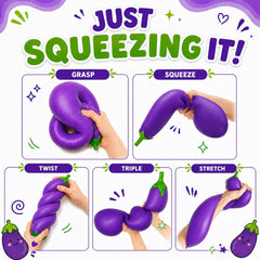 Jumbo Eggplant Squishy Slow Rising Sensory Fidget Toy