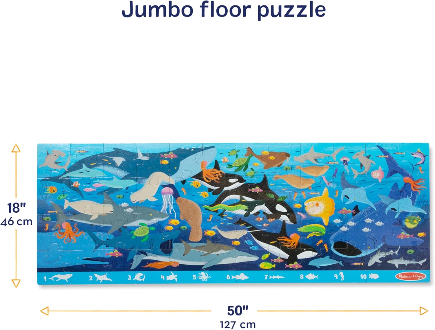 Melissa & Doug Beneath the Waves 48 Piece Jumbo Floor Puzzle